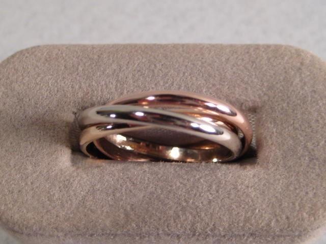 Свадьба - Gold Rolling  Ring  ...   3 Band  ...  14 kt Yellow, Red and White Gold