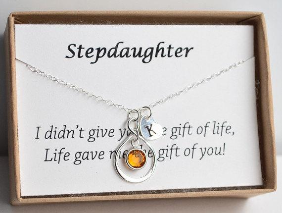 زفاف - Personalized Stepdaughter gift necklace-birthday gift for stepdaughter-new stepdaughter wedding gift-stepmother for stepdaughter gift