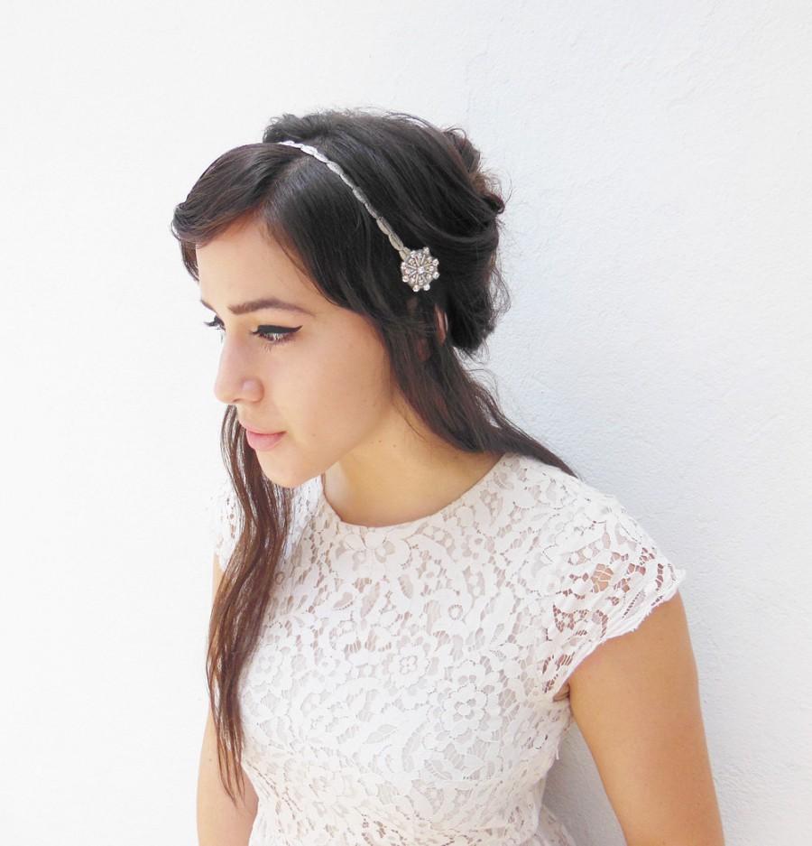 Silver Headband Wedding Hair Accessory Great Gatsby Prom
