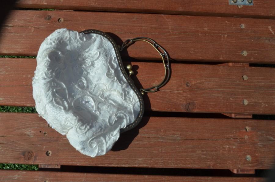 Wedding - Vintage wedding clutch, Bridal Clutch, Bridal purse, Bridal ivory clutch, wedding clutch,bridal Clutch bag,  Bridal clutch bag ivory