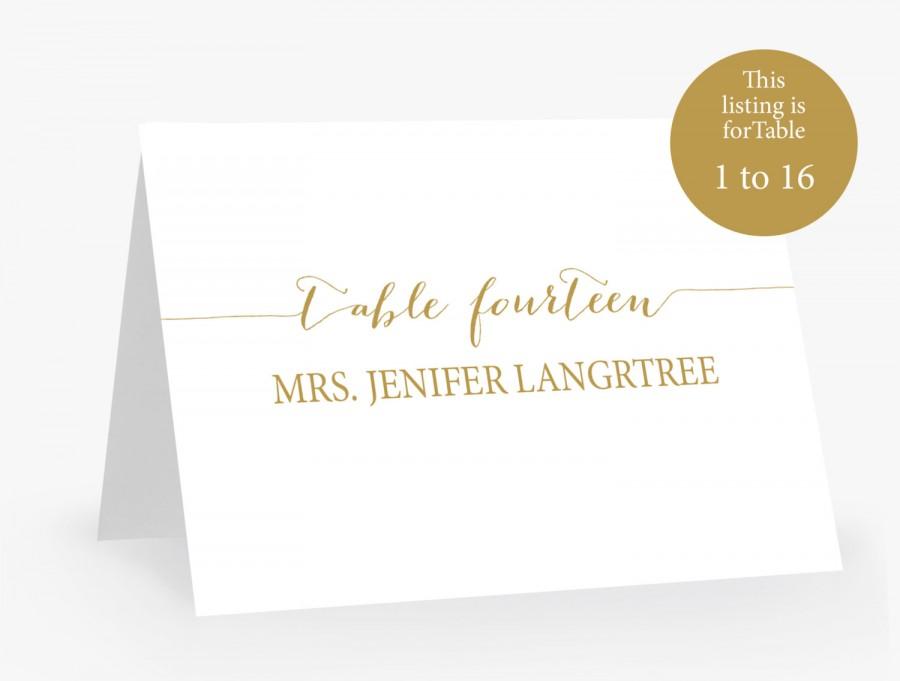 Hochzeit - Printable Place Card Template 