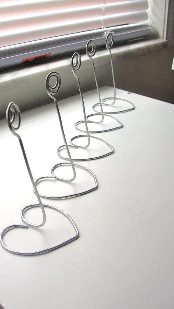 زفاف - 15 heart shaped wedding table number holders