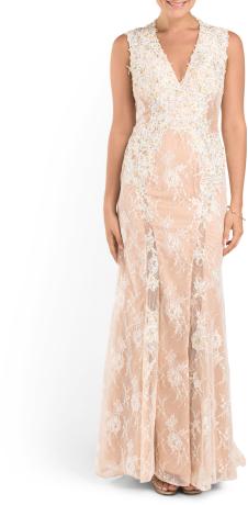 Hochzeit - Bridal Lace Overlay Gown