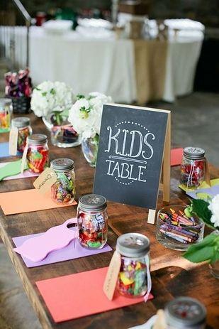 Wedding - {Wedding Wednesday} Nine Cute Kids Table Ideas