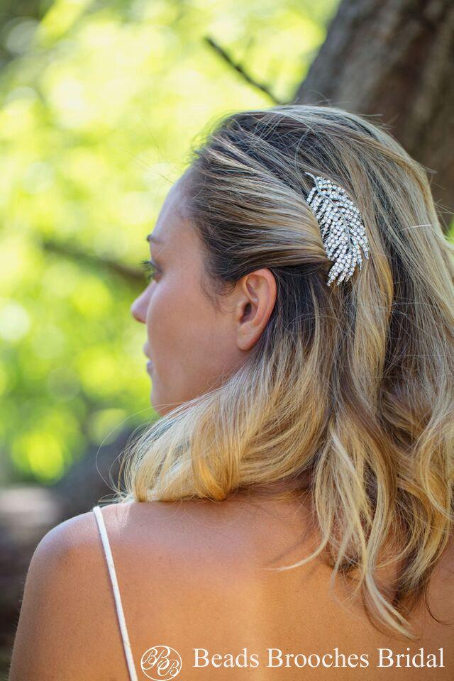 Hochzeit - Leaf Hair Comb, Silver Rhinestone Wedding Hair Comb, Leaf  Bridal Hair Comb, Bride Hairpiece, Silver Leaf Bridal Hair Comb, Woodland Wedding