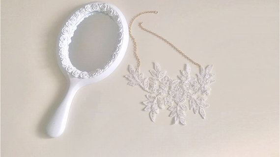 Mariage - Dreamy Bridal Necklace,Guipure Lace Necklace,Wedding Necklace,Bridesmaid Necklace,Fashion for Wedding,Wedding Accessories,Bridal Accessories
