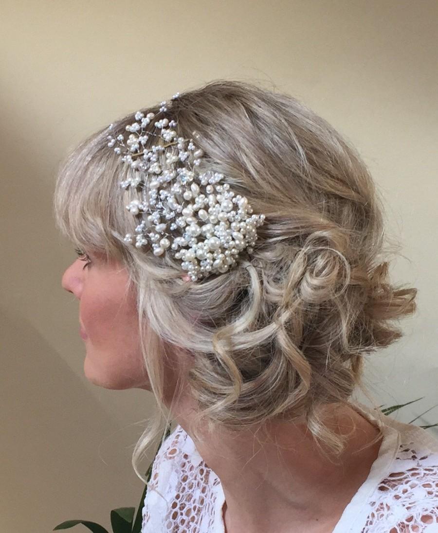 زفاف - Bridal Hair Vine, Wedding hair accessory, pearl comb, crystal, tiara, hair adornment, headdress, hairpiece, bridesmaid, headpiece