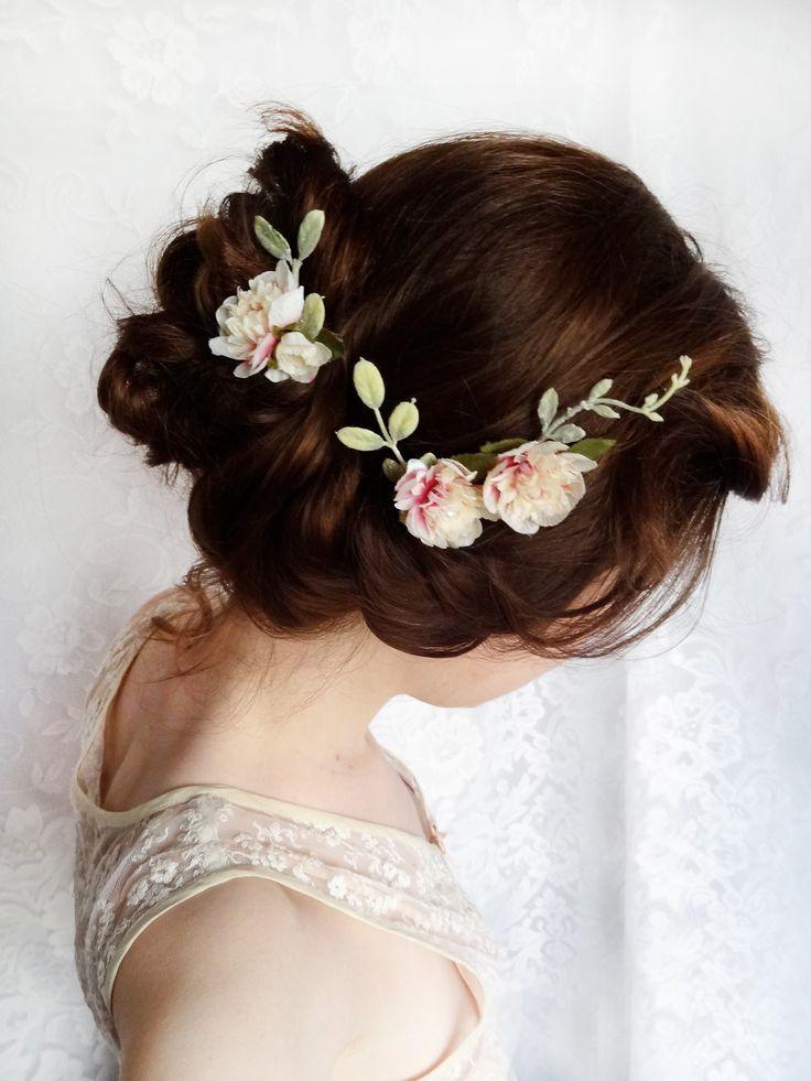 Wedding - Bridal Hair Hair Pins, Flower Hair Pins, Bridal Headpiece, Wedding Hair Piece, Floral Hair Clips, Bridal Hair Accessories, Bridal Hair Clip