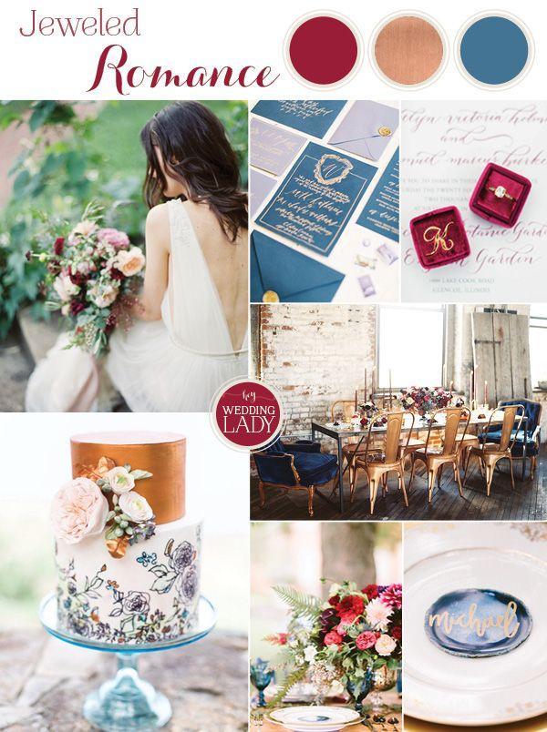 Mariage - Modern Jewel Tones In Cobalt, Berry, And Copper