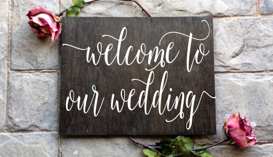 Свадьба - 36X24 Welcome to Our Wedding Wood Sign, Wood sign, Wedding Wood Sign, Wooden Sign, Wedding, Handwritten, Typography, Wedding Decor