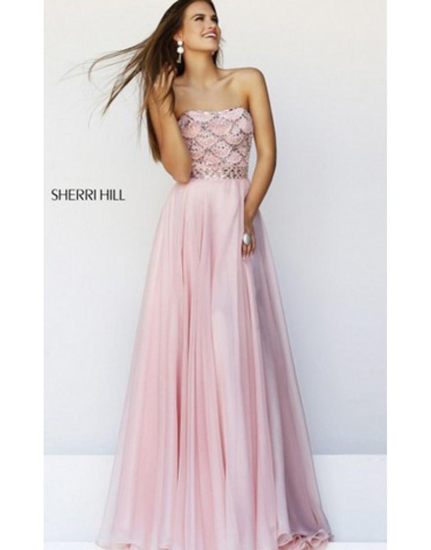 Hochzeit - Blush Sherri Hill 11075 Prom Dresses For Sale
