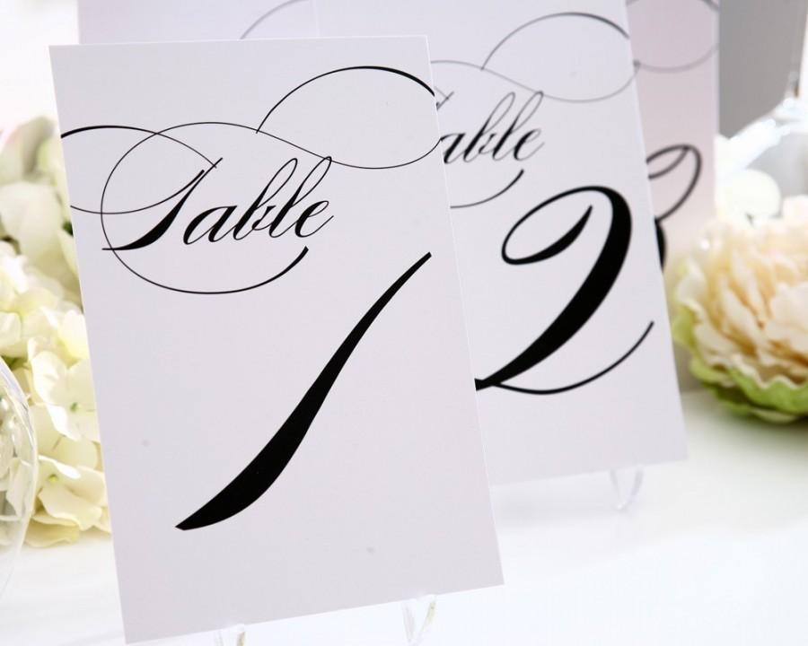 Hochzeit - Table Numbers - Any Color, 5x7" - For your Wedding or Party