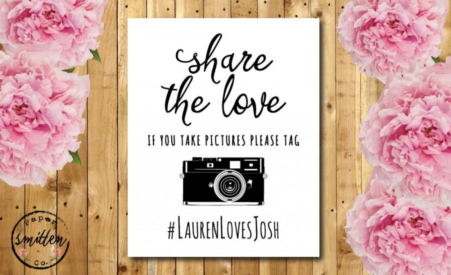 Wedding - PRINTABLE Wedding Hashtag Sign // 8x10 // Wedding Hashtag // Hashtag Sign // Vintage Sign