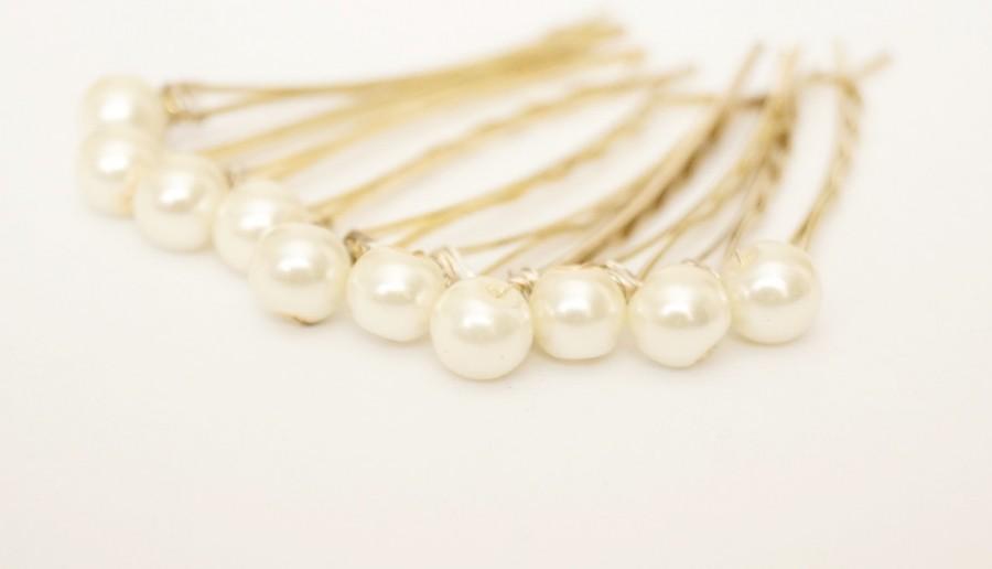 Wedding - Bridal Hair Pins,  Ivory Pearl Bobby Pin, Ivory Cream Hair Pins- 1 piece- make your sets
