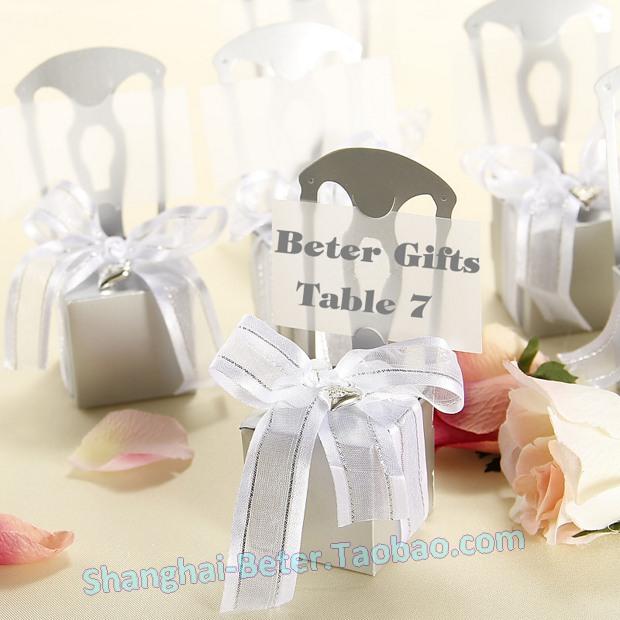 Свадьба - 時尚銀色椅子 #喜糖盒 #席位卡 結婚禮品婚慶用品 BETER-TH002 #倍樂婚品