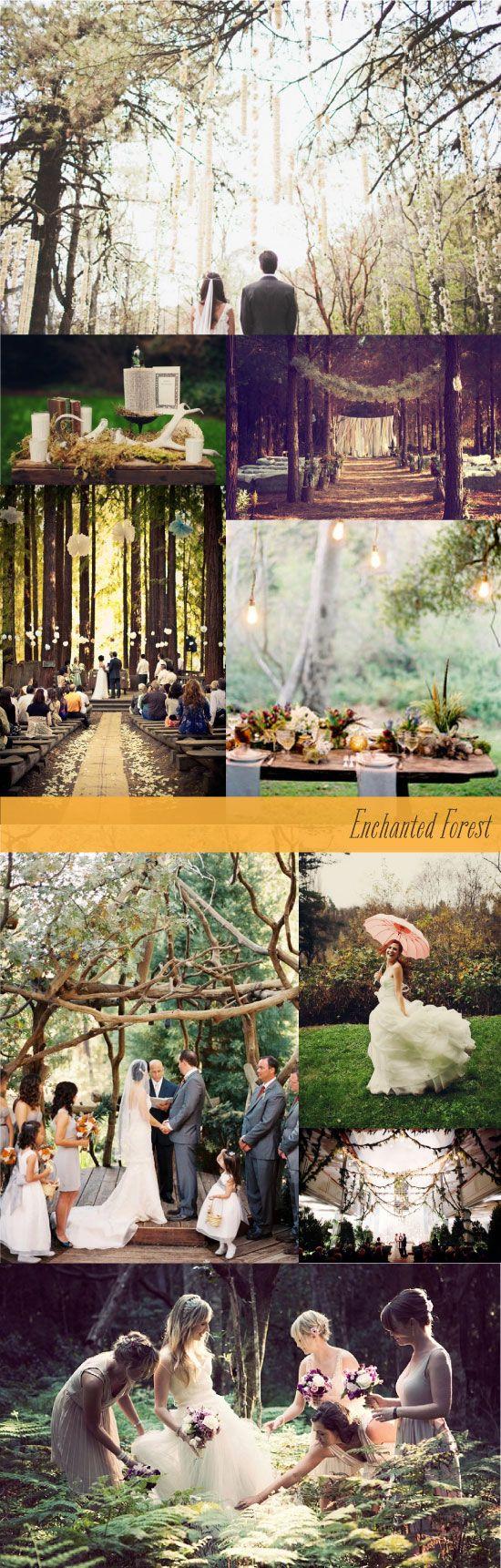 زفاف - Enchanted Rustic Forest Wedding Inspiration Board