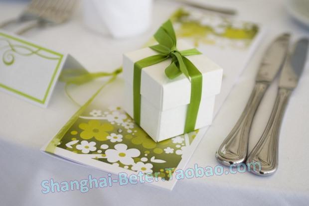 Свадьба - 创意婚品柠檬绿爱情鸟主题 高档喜糖盒TH022小清新糖果袋子