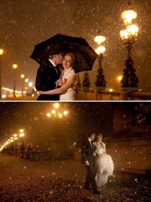 زفاف - A Snowy Winter Wedding In Paris