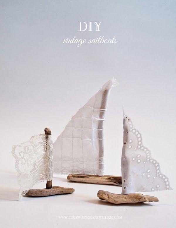 Hochzeit - DIY Vintage Nautical Sailboat Favors