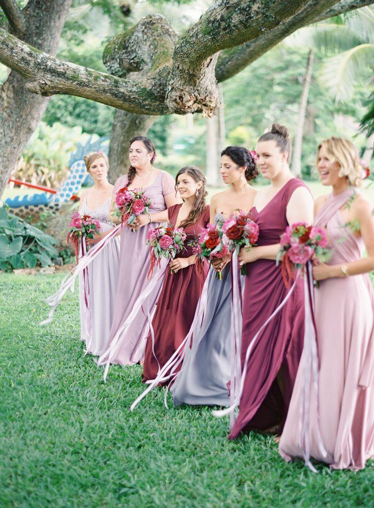 Mariage - Berry Colored Oahu Wedding