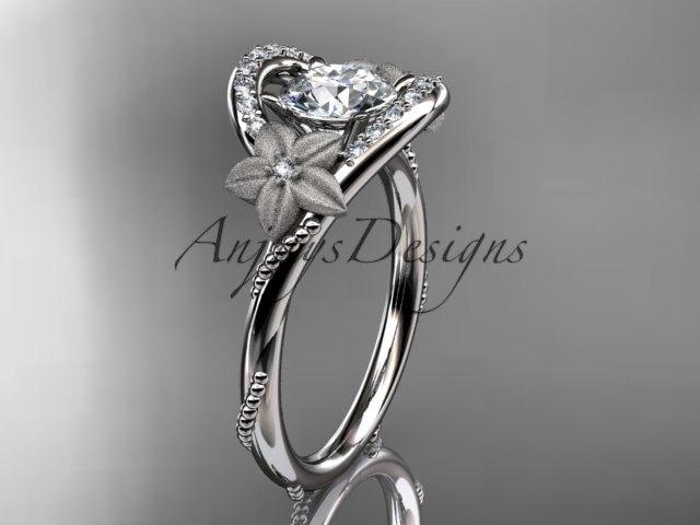 Свадьба - platinum diamond unique engagement ring,wedding ring ADLR166