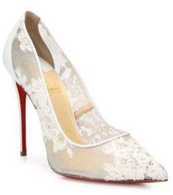 Mariage - Christian Louboutin Lace & Leather Pumps