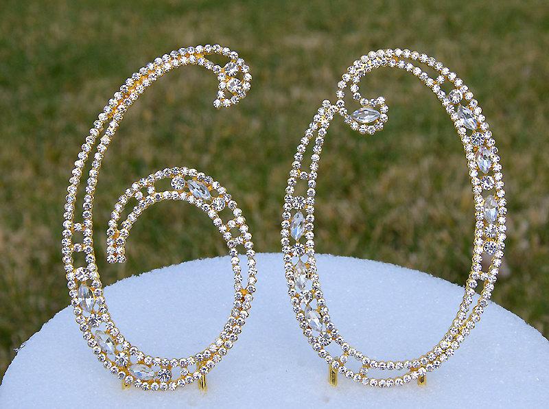 Свадьба - New 5" Gold Rhinestone NUMBER (60) Cake Topper 60th Birthday Parties Free SHIPPING CT601