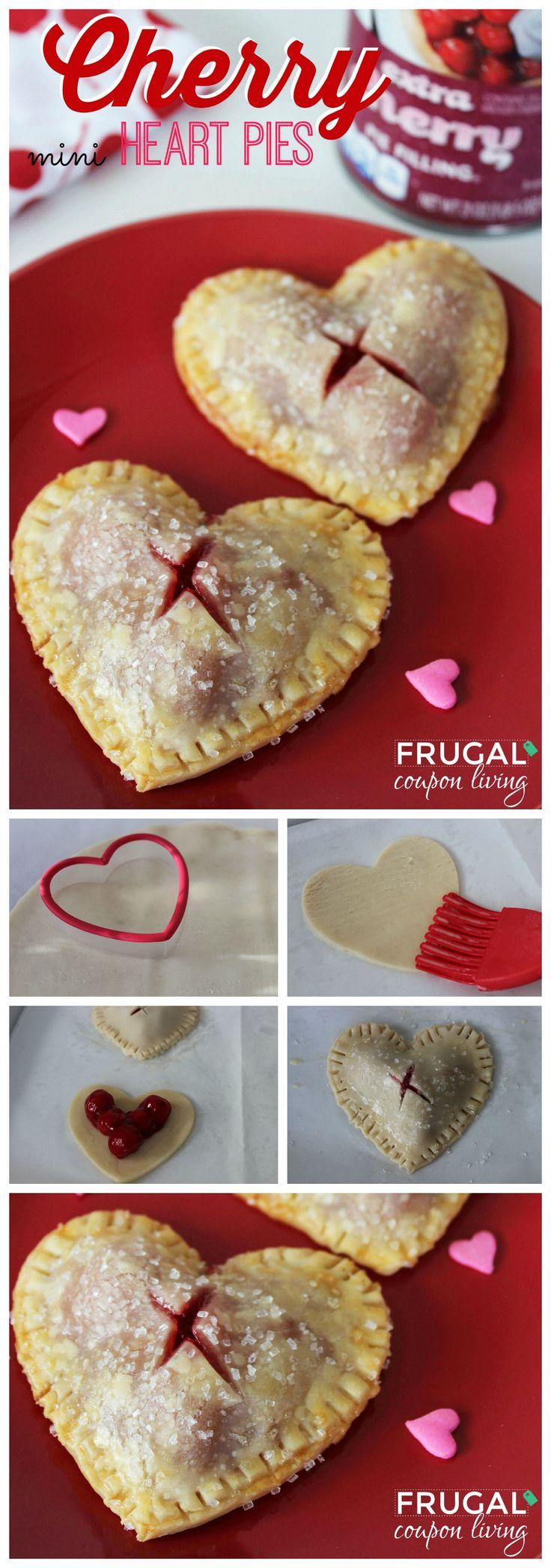 Hochzeit - Valentine's Day Mini Cherry Heart Pies