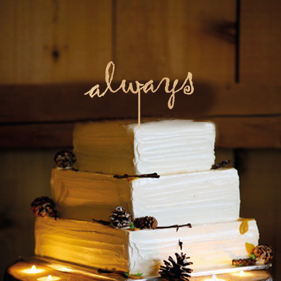 زفاف - Rustic  Wedding Cake Topper - Personalized Monogram Cake Topper - Mr and Mrs - Cake Decor - Bride and Groom - Always