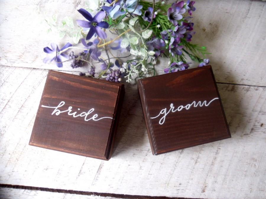 Mariage - Ring Boxes, Bride and Groom Ring Boxes, Wedding Ring Box, Bride and Groom Ring Box