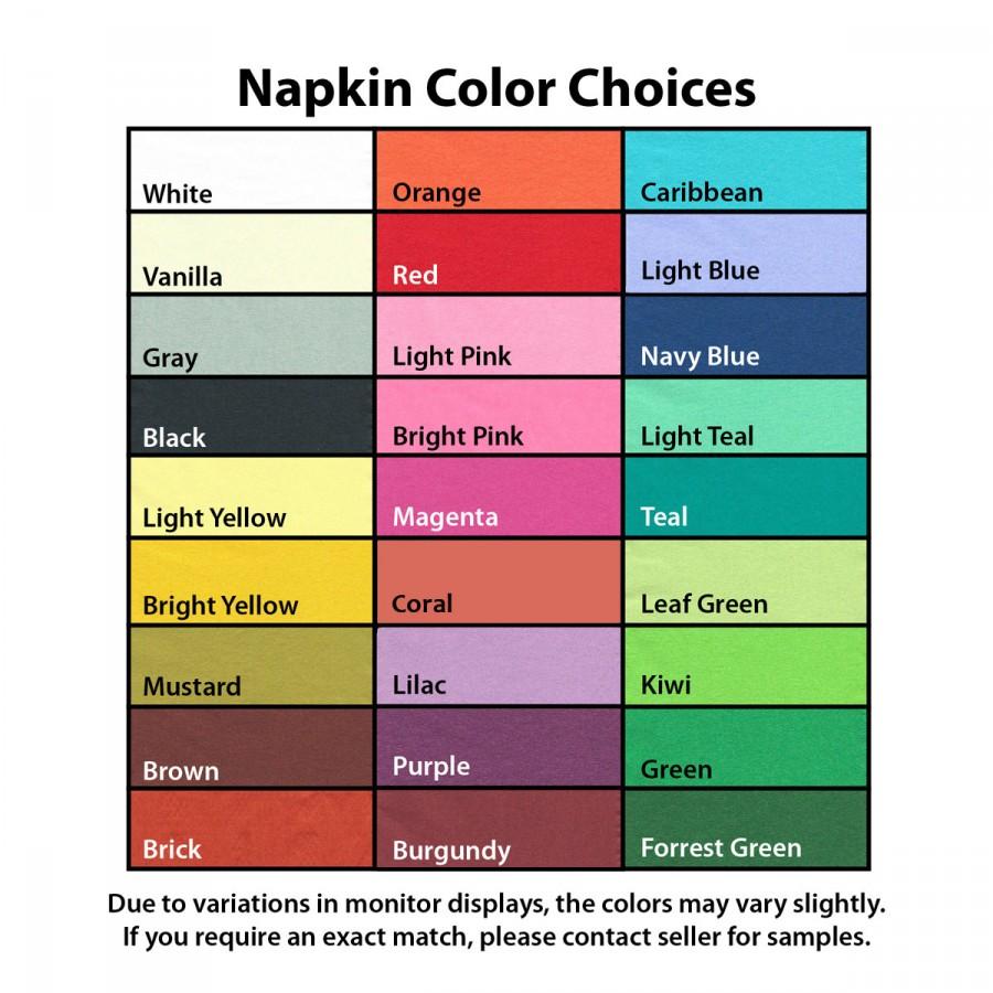 زفاف - Choose your own Napkins - Colors, Fonts and Designs