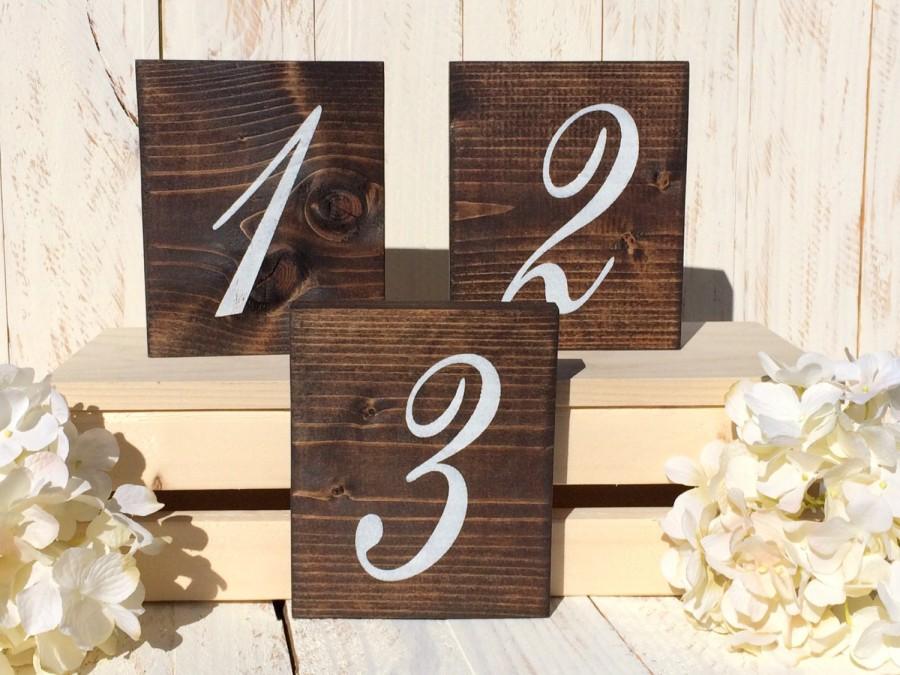 Mariage - Wedding Table Number, Rustic Table Number, Table Numbers, Rustic Wedding Decor, Wedding Reception Decor