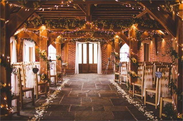 Свадьба - Ceremony In The Barn, The Ferry House Inn - Inspiration Gallery Wedding Venue Image 