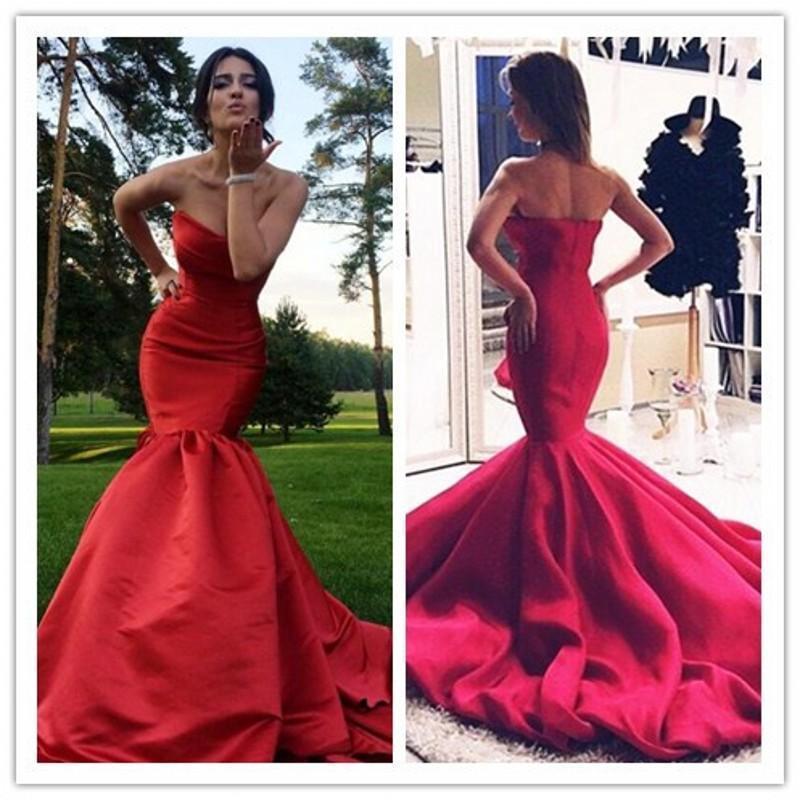 Свадьба - Elegant Evening Dresses Real Image 2016 Cheap Red Sexy Sweetheart Prom Dresses Satin Elegant Formal Custom Made Long Party Gowns Online with $100.53/Piece on Hjklp88's Store 