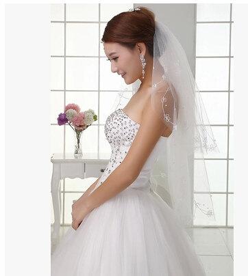Wedding - Beautiful Bridal veil  wedding veil white flower veil romantic white veil