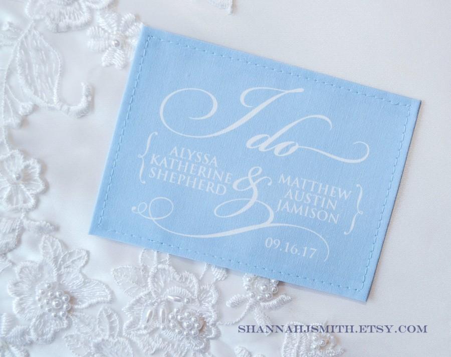 زفاف - Something Blue Personalized Wedding Dress Label • I Do Wedding Dress Label • Unique Bridal Gift • Bridal Shower Gift