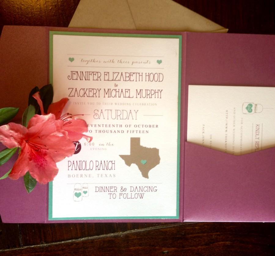 Wedding - rustic wedding invitation, pink wedding invitation,purple wedding invitation, spring wedding invitation, bar mitzvah invitation