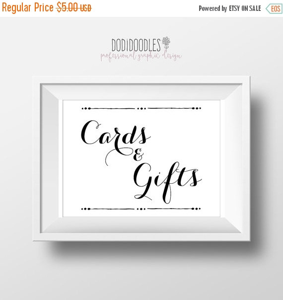 Mariage - 70% OFF THRU 4/16 Wedding Cards and Gifts Sign, Printable Art, cards and gifts table sign reception table modern calligraphy wedding sign