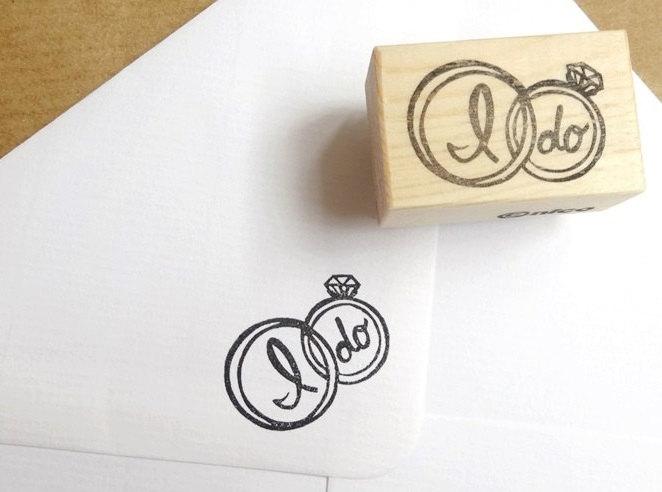 Mariage - Wedding ring, Rubber stamp, I do, Wedding invitations, Ring and diamond, Happy wedding, DIY wedding, Save the date, Mr and Mrs, Custom stamp