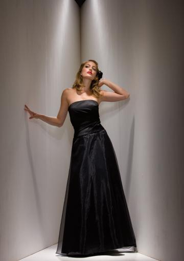 زفاف - 2015 Sleeveless Zipper Jacket Strapless Black Satin Chiffon Floor Length Mother of the Bride Dresses MBD0093