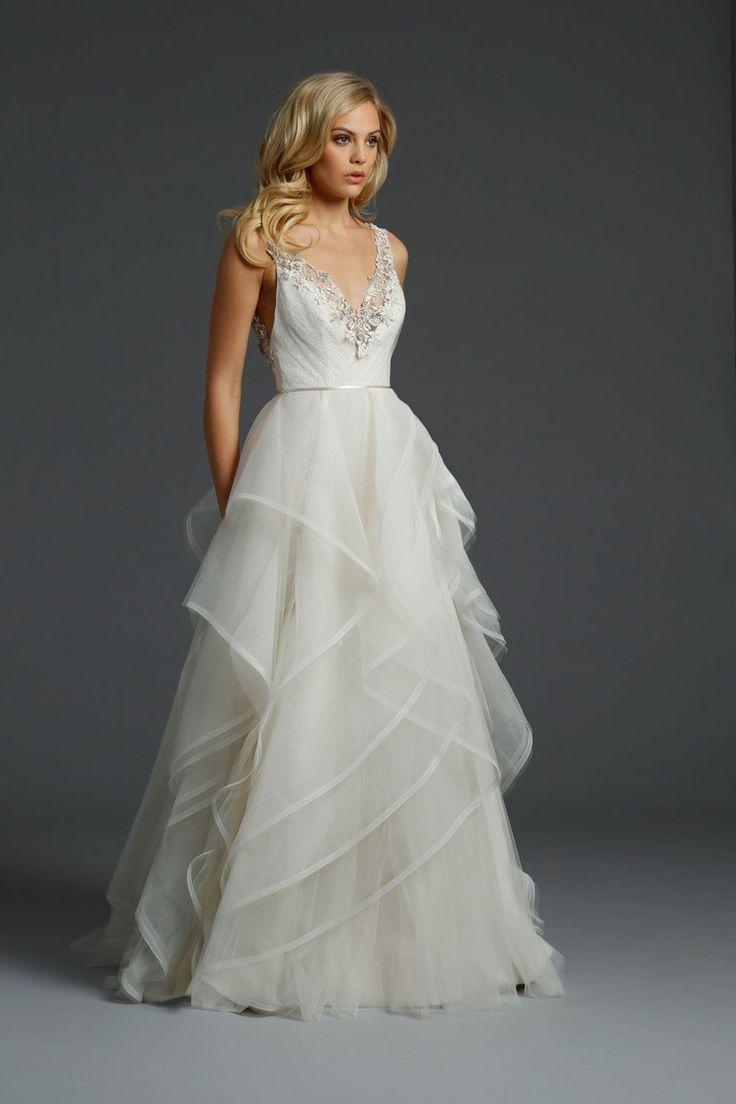Свадьба - Tulle Luxury Beading Spaghetti Straps Wedding Gown