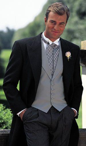 زفاف - 42 L Black Cutaway Tuxedo Morning Coat Victorian Tux Jacket & Trousers 42L