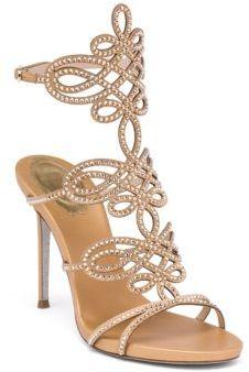 زفاف - Rene Caovilla Satin & Swarovski Crystal Sandals