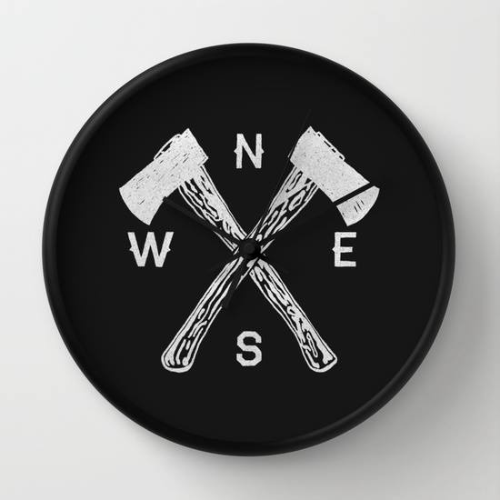 Hochzeit - Directions N.E.W.S Wall Clocks 12" Diameter - SevenHills