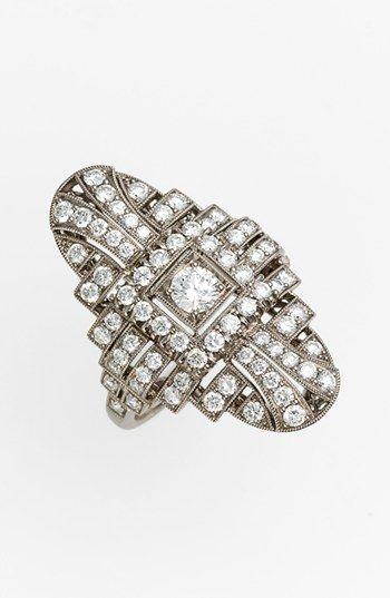 Свадьба - Women's Kwiat 'Vintage' Oval Diamond Ring