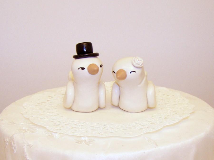 Wedding - Bird Wedding Cake Topper High Fashion Medium Size - Choice of Colors