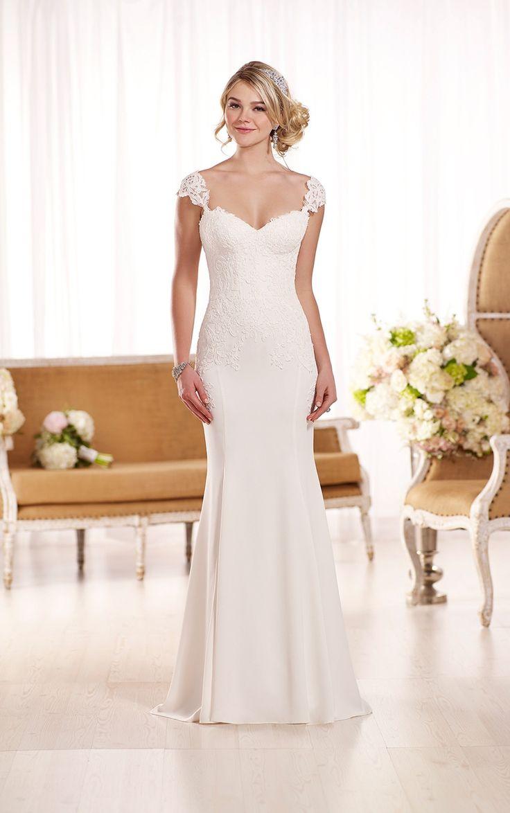زفاف - Elegant Formal Satin Appliques Long Train Patchwork Bridal Dress