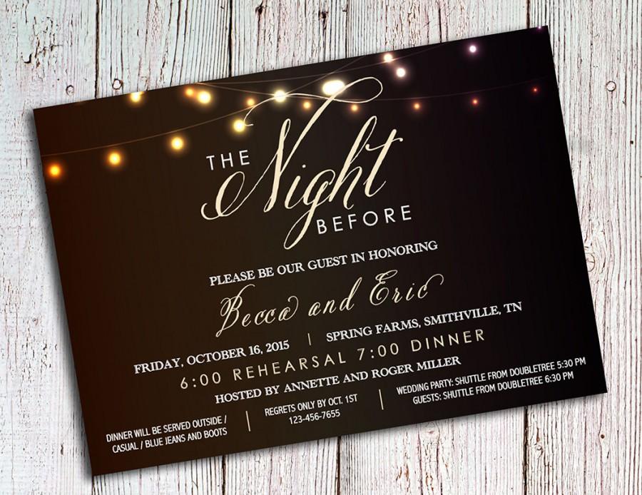 Свадьба - Rehearsal Dinner Invitations - Rustic Party Invitations - Wedding Rehearsal Invitations, Romantic Invitations, Script Invitations