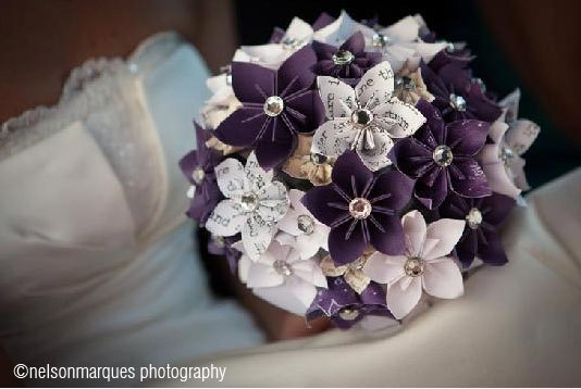 Hochzeit - Unique Alternative and Unsual Paper Flower Wedding Bouquet