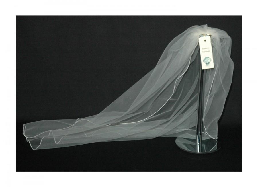 Wedding - Designer Wedding Veil Ivory 1 Single Tier Any Length or Colour LBV143 LBVeils UK